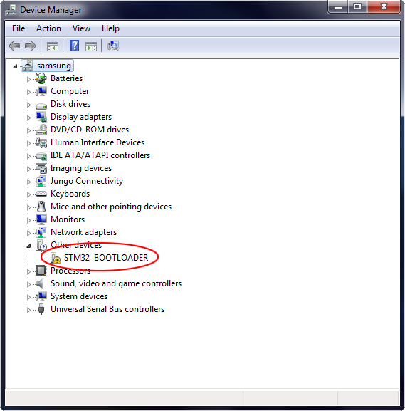 stm32 bootloader driver